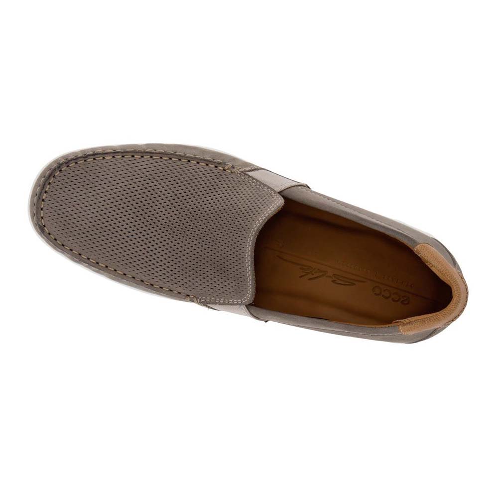 Men's Ecco S Lite Moc Summer Moccasins Grey / Brown | USA 582EBC